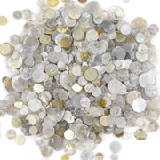 round natural diamond slices in mixed colors with uncut rough surfaces for jewelry designs
