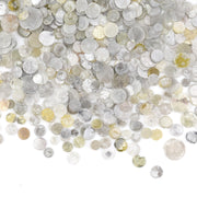 round natural diamond slices in mixed colors with uncut rough surfaces for jewelry designs