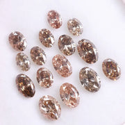 Oval Cut Lab Grown Diamond , 2 to 6 mm Oval Cut CVD Diamond, Brown Lab Created Diamond Loose CVD Diamond , CVD Diamond Ring