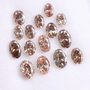 Oval Cut Lab Grown Diamond , 2 to 6 mm Oval Cut CVD Diamond, Brown Lab Created Diamond Loose CVD Diamond , CVD Diamond Ring