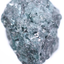 Raw diamond on a white background