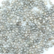 Natural gray silver diamond rough crystal with metallic shine and raw uncut texture