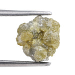 2.25 ct yellow raw diamond with a natural rough surface for jewelry design