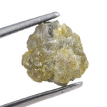 2.25 ct yellow raw diamond with a natural rough surface for jewelry design
