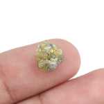 2.25 ct yellow raw diamond with a natural rough surface for jewelry design