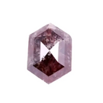 0.60 Ct hexagon salt and pepper diamond, natural fancy color loose rustic diamond for engagement ring and custom jewelry