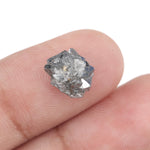 grey raw diamond stone for custom wedding ring design