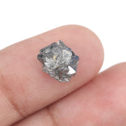 grey raw diamond stone for custom wedding ring design