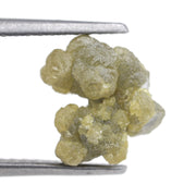 2.11 carat yellow raw diamond for custom ring design