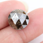 8.03Ct Natural Brownish-Black Colored Polised Diamond  Round Brilliant Cut Diamond For Custom Fine Jewelry 