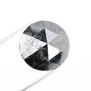 Natural 13.56 Ct Black Colored Diamond Loose Round Brilliant Cut Diamond For Fine Custom Jewelry 