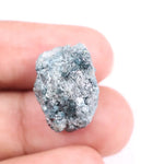 18.59 Ct Natural Fancy Blue Rough Diamond – Irregular Shape Loose Raw Uncut Diamond for Custom Jewelry and Earrings