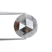3.00Ct Loose Natural Round Diamond Black Colored Diamond Use For Custom Jewelry 