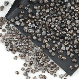 38.97 ct black brown natural uncut diamond stone for engagement jewelry