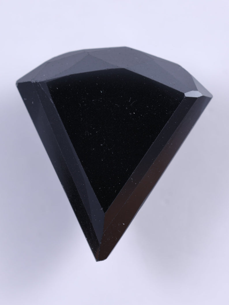 2.05 CT Natural Black Diamond Double Fan Cut Loose Diamond