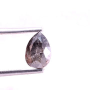 1.11 Ct natural pear cut grey diamond, natural diamond, natural raw diamond ring, pear natural diamond ring.