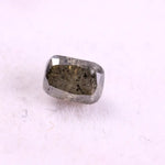 1.23 Ct radiant cut rustic diamond fancy color antique salt and pepper loose diamond for handmade jewelry