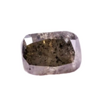 1.23 Ct radiant cut rustic diamond fancy color antique salt and pepper loose diamond for handmade jewelry