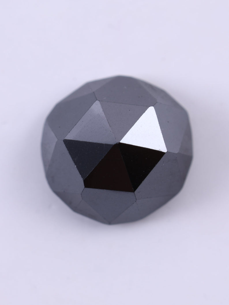 1.69 Carat Natural Round Rose Cut Loose Black Diamond