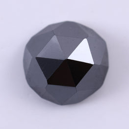 1.69 Carat Natural Round Rose Cut Loose Black Diamond