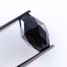 3.07 CT Natural Black Diamond Unique Dholki Shape Diamond