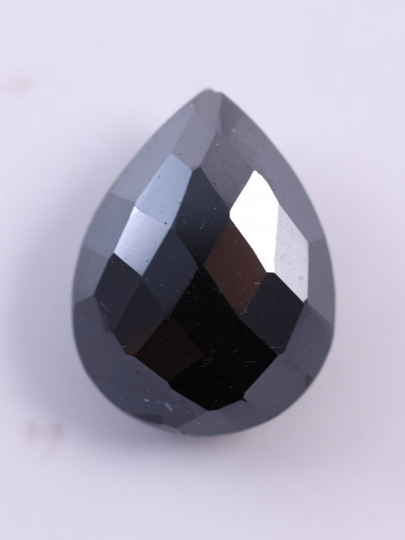 3.13 CT Natural Black Diamond Pear Shape Loose Diamond
