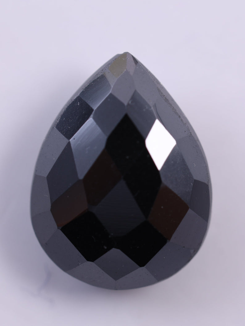 3.13 CT Natural Black Diamond Pear Shape Loose Diamond