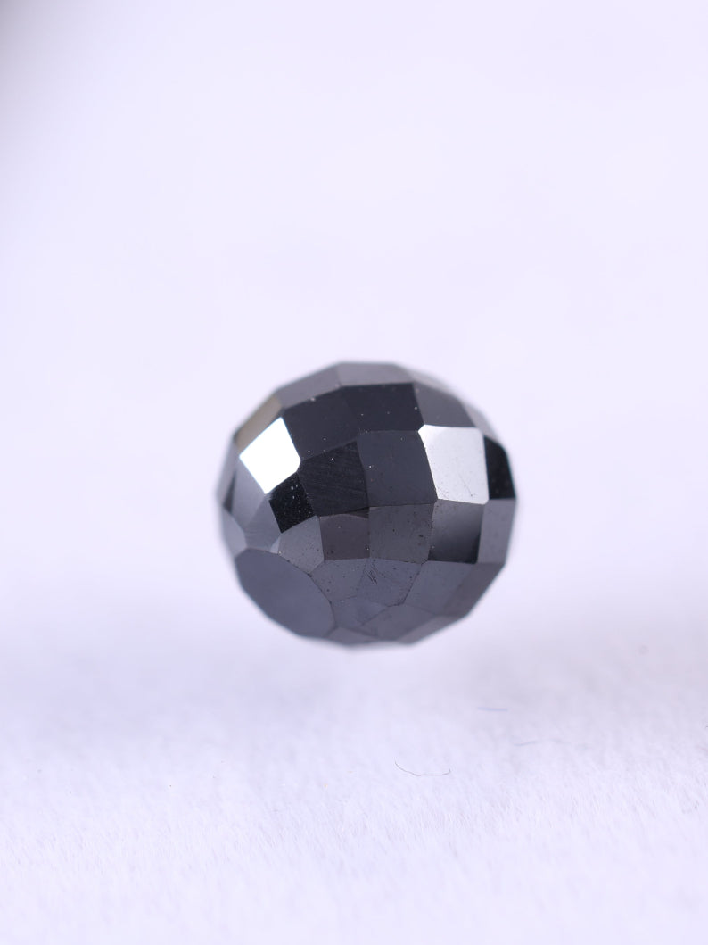 2.55 CT Natural Black Diamond Round Cut Rondelle Diamond
