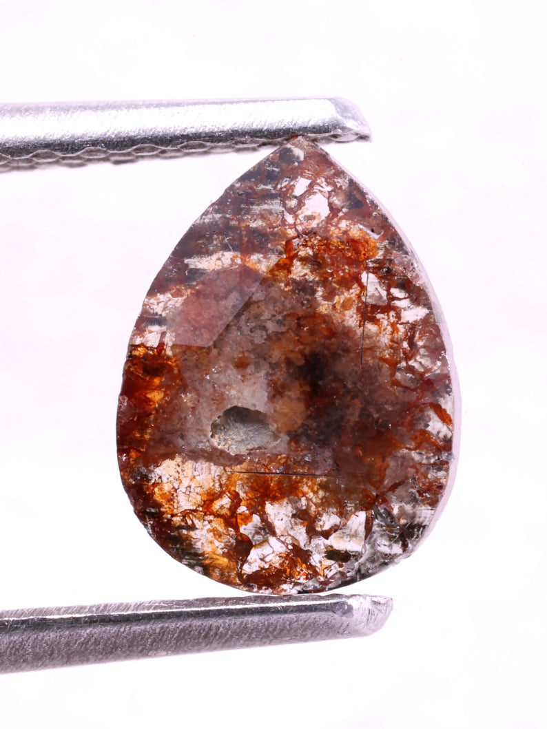 0.48 Carat Natural Red Color Salt and Pepper - Pear Shape Diamond ( 7.70*5.50*1.23 )