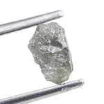 1 carat uncut grey diamond for a custom engagement ring setting