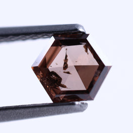 0.50 Carat Lab Grown Diamond Vivid Brown Hexagon Shape Lab Diamond