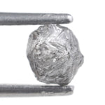 natural grey uncut diamond for a custom bridal ring setting