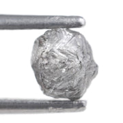 natural grey uncut diamond for a custom bridal ring setting