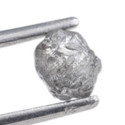 natural grey uncut diamond for a custom bridal ring setting