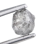 natural grey uncut diamond for a custom bridal ring setting