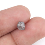 natural grey uncut diamond for a custom bridal ring setting