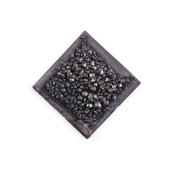 2.68 Ct lab-grown black rough diamond square shape loose e diamond for jewelry 