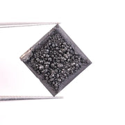 2.68 Ct lab-grown black rough diamond square shape loose e diamond for jewelry 