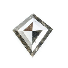 0.57 Ct brown Black And Grey kite cut natural diamond with sharp geometric design and warm tone for exclusive fine jewelry