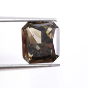 2.07 carat brown radiant cut lab grown diamond loose stone for custom engagement ring or designer jewelry