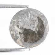 natural round cut diamond ring and natural light black brown diamond