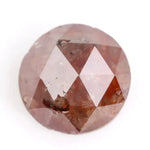 0.80 ct brownish red round rose cut natural diamond with warm earthy tones and unique brilliance, loose stone ideal for custom jewelry making and bespoke ring designs