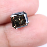 2.07 carat brown radiant cut lab grown diamond loose stone for custom engagement ring or designer jewelry