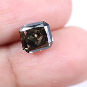2.07 carat brown radiant cut lab grown diamond loose stone for custom engagement ring or designer jewelry