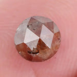 0.80 ct brownish red round rose cut natural diamond with warm earthy tones and unique brilliance, loose stone ideal for custom jewelry making and bespoke ring designs