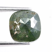 1.24 Ct natural green cushion cut diamond loose rare fancy color elegant stone for custom engagement ring