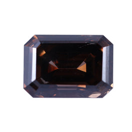 0.32 Carat Lab Grown Diamond Vivid Brown Emerald Shape Lab Diamond