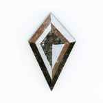 0.40 Ct kite cut natural diamond with brown black and grey tones and bold geometric shape for modern fine jewelry