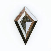 0.40 Ct kite cut natural diamond with brown black and grey tones and bold geometric shape for modern fine jewelry