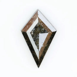 0.40 Ct kite cut natural diamond with brown black and grey tones and bold geometric shape for modern fine jewelry